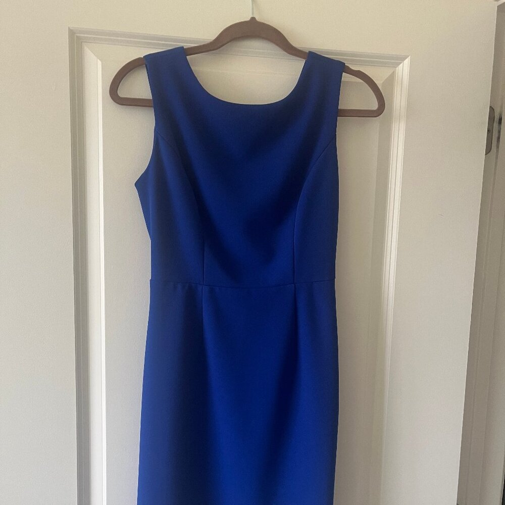 Betsey Johnson Cutout Back Scuba Crepe Dress (Royal Blue)